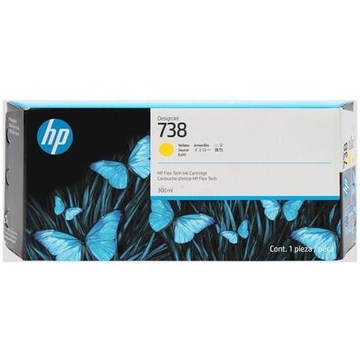 Original HP 738 676M8A Tinte gelb