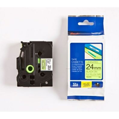 Original Brother TZE-C51 Schriftband schwarz auf signalgelb 24mm x 5m