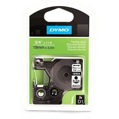 Original Dymo S0718050 16958 Etiketten schwarz auf weiß 19mm x 35m