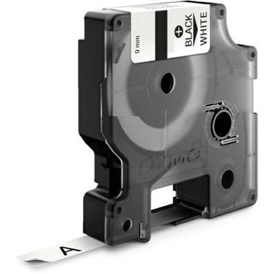 Original Dymo 18482 S0718240 Etiketten schwarz auf weiß 9mm x 55m