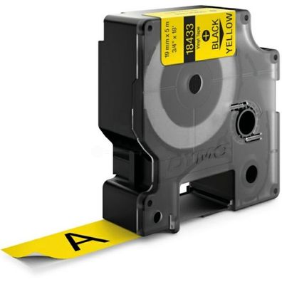 Original Dymo S0718470 18433 Etiketten schwarz auf gelb 19mm x 55m