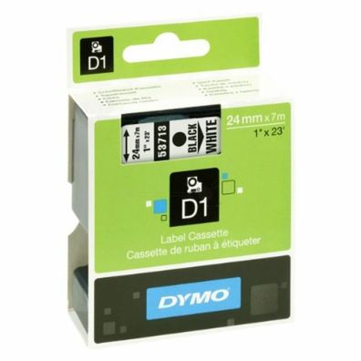 Original Dymo S0720930 53713 Etiketten schwarz auf weiß 24mm x 7m