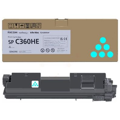 Original Ricoh SPC360HE 408185 Toner cyan