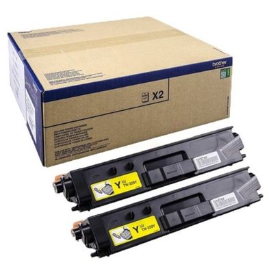Original Brother TN-329YTWIN Toner Doppelpack gelb 2 Stück