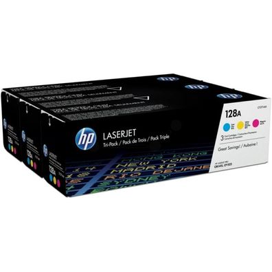 Original HP 128A CE320A CF371AM Toner Set schwarz cyan magenta gelb 4 Stück