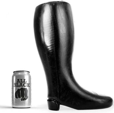 ALL BLACK - Riesiger XXL Dildo Riesen Groß Weicher Fistingstiefel 31 CM