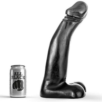 ALL BLACK - Realistischer Schwarzer Fistingdildo 29 CM