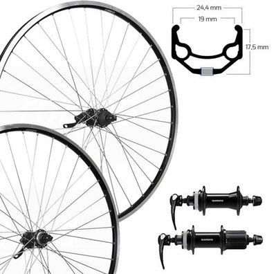 Radsatz 28" Disc Centerlock, schwarz, SE ZAC 19, Aluminium, QC400 schwarz, Speiche