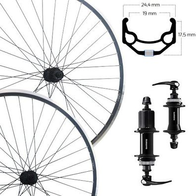 Radsatz 28" Disc Centerlock, schwarz, SE ZAC 19, Aluminium, QC400 schwarz, Speiche