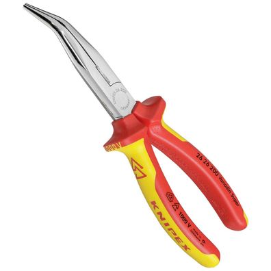 KNIPEX pince à bec plat avec tranchant chromée 200 mm