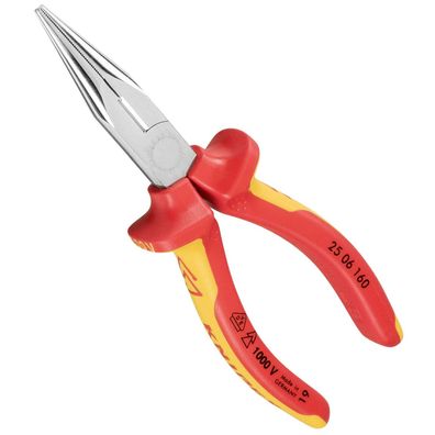 KNIPEX Flachrundzange Mit Schneide verchromt