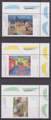 BRD 1995 postfrisch Ecke oben rechts MiNr. 1774-1776 Malerei des 20. Jahrhunderts