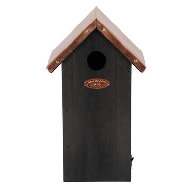 Vogelhaus Kohlmeise - Nistkasten - Schwarzes Kupfer