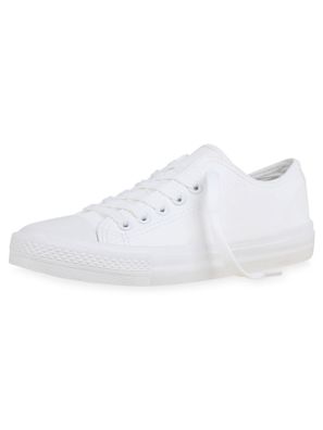 VAN HILL Damen Sneaker Low Basic Turnschuhe Schnürer Freizeitschuhe Bequem 830999