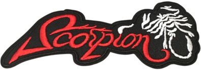 Scorpion Patch - Aufnäher in Schwarz Weiß-Rot