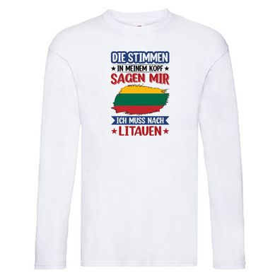 Litauen | Urlaub | Stimmen in meinem Kopf | Traumland Long Sleeve Weiß
