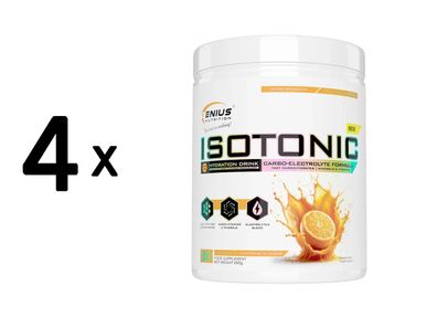 4 x Genius Nutrition Isotonic (600g) Tangerine