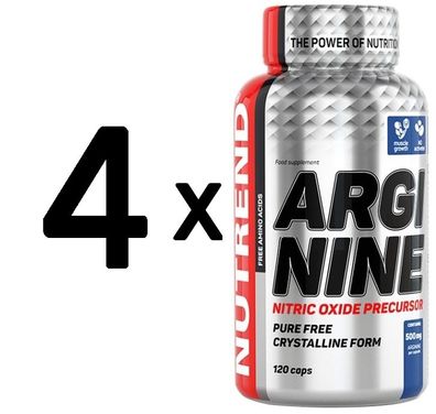 4 x Nutrend Arginine - 120 caps