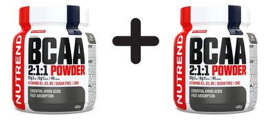 2 x Nutrend BCAA 2:1:1 Powder, Blackcurrant Blast - 400g