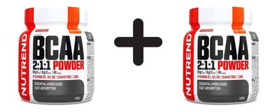 2 x Nutrend BCAA 2:1:1 Powder, Fresh Orange - 400g