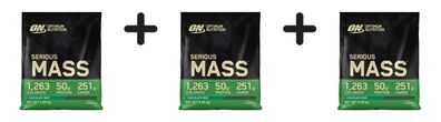 3 x Optimum Nutrition Serious Mass (12lbs) Chocolate Mint