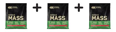 3 x Optimum Nutrition Serious Mass (12lbs) Strawberry