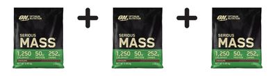 3 x Optimum Nutrition Serious Mass (12lbs) Chocolate