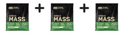 3 x Optimum Nutrition Serious Mass (12lbs) Cookies and Cream