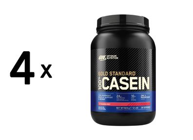 4 x Optimum Nutrition 100% Casein Gold Standard (908g) Strawberry Delight