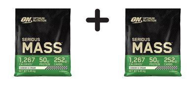 2 x Optimum Nutrition Serious Mass (12lbs) Cookies and Cream