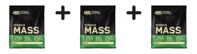 3 x Optimum Nutrition Serious Mass (12lbs) Vanilla