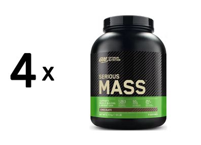 4 x Optimum Nutrition Serious Mass (6lbs) Chocolate