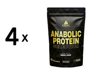 4 x Peak Anabolic Protein Selection (900g) Cookies and Cream