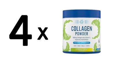 4 x Applied Nutrition Collagen Powder, Citrus Twist - 165g