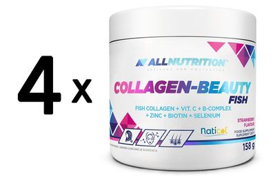 4 x Allnutrition Collagen-Beauty Fish, Strawberry - 158g