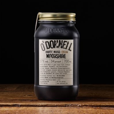 O`Donnell Moonshine Harte Nuss Cream Likör 700ml 17% Vol