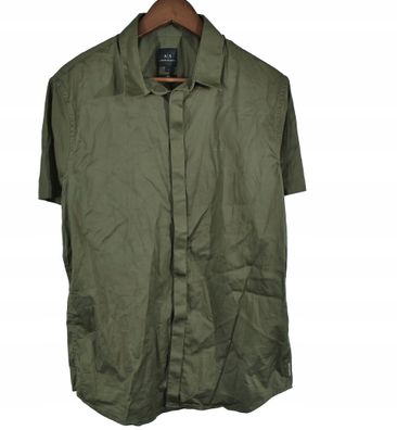 ARMANI Exchange Hemd mit kurzen Ärmeln Khaki L Slim