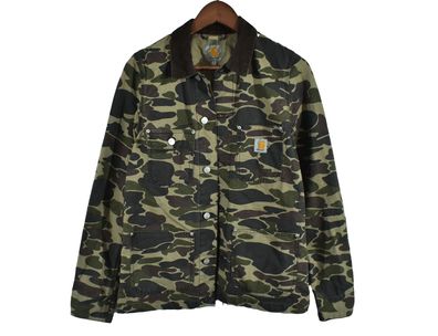 Carhartt Michigan Mantel Herren Moro Denim Duck Jacke S