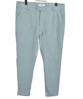 LES DEUX Hellgraue Herren-Chinos aus Stoff Slim Fit 33