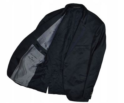 CAMP DAVID Schwarzer Satin Herren Gelegenheitsjacke 54 XL