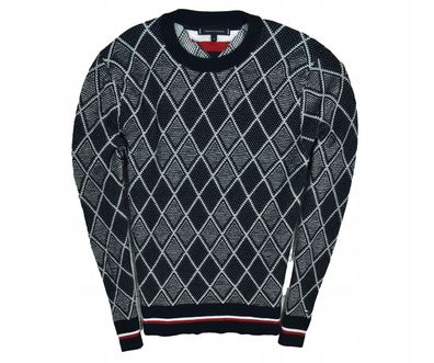 TOMMY Hilfiger Pullover in Rautenform mit Wollanteil XL