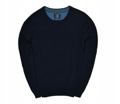 A.W Dunmore Kaschmir und Seide Marineblau Herrenpullover 50