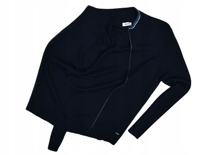 SANDRO Marineblauer Wollpullover für Herren mit Reißverschluss M
