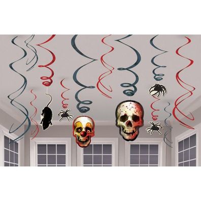 12 Deko Swirls Spiralen Halloween Creepy Carnevil
