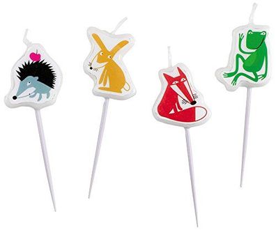 Riethmüller - Wald Tiere Mini Figuren Kerzen - Kuchenkerze / Tortenkerze