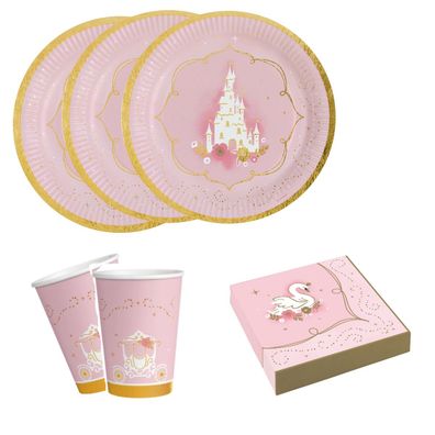 52-teiliges Princess for a Day Party Set für 16 Personen