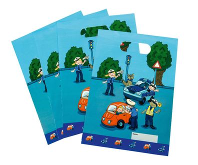 Geschenktüte / Geschenkbeutel Polizei 8 Stück 16,5x23cm