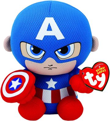 Marvel TY Captain America Superheld Plüsch - 15 cm