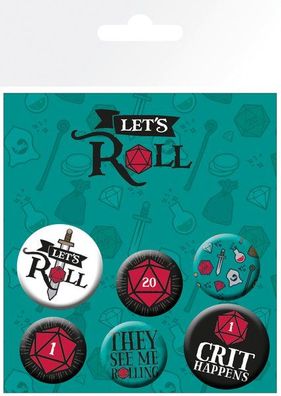 GB Eye - Let's Roll Assorted - Ansteckbutton-Set, 6 -teilig