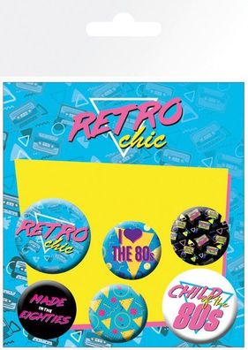 GB Eye - Child of the 80's Assorted - Ansteckbutton-Set, 6 -teilig